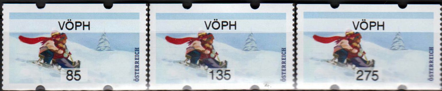 Weihnachten 2020, Schlittenfahrt mit Aufdruck "VÖPH"