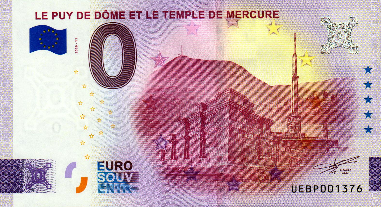 Le Puy de Dome et le Temple de Mercure 2026-11 Silber