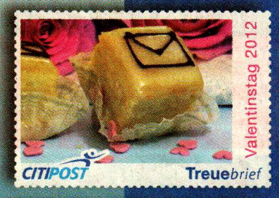 Gratismarke zum Valentingstag 2012