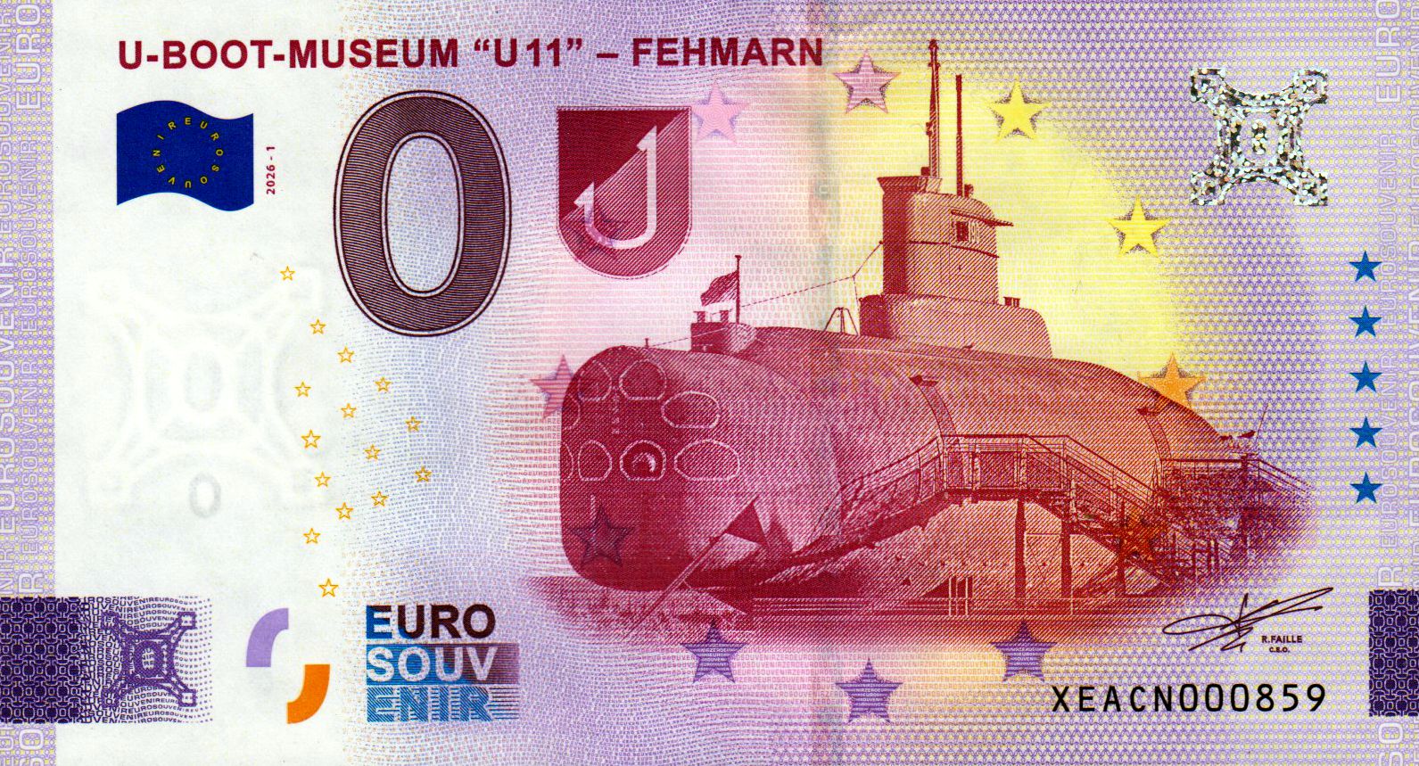 U-Boot-Museum "U11" - Fehmarn 2026-1 Silber