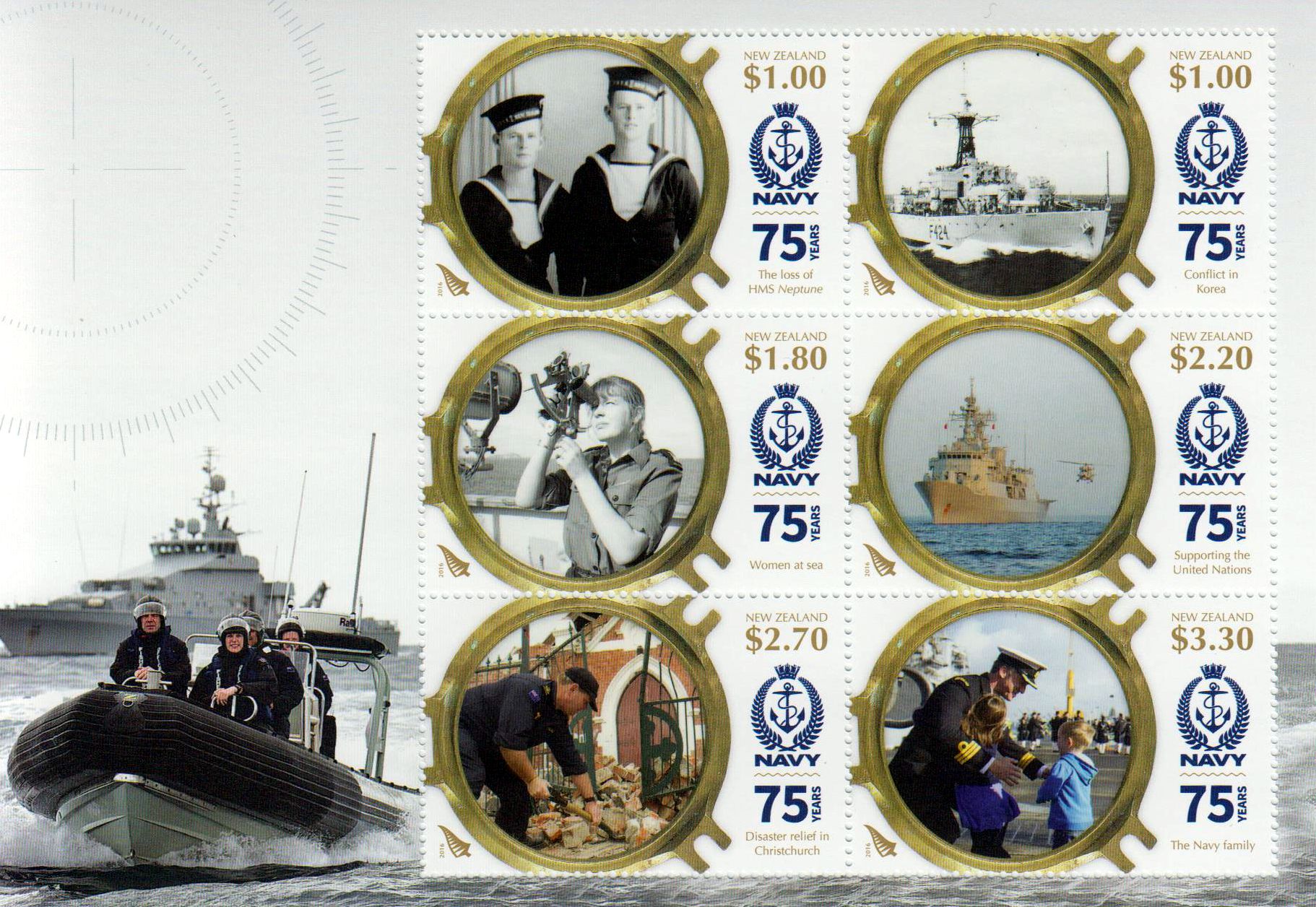 Block: 75 Jahre Navy, Schiffe, Matrosen