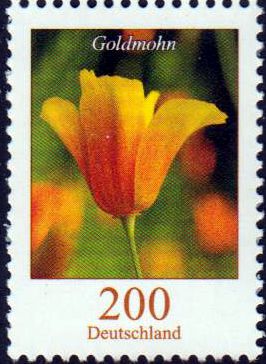 Dauer: Blume, Goldmohn, 200er, mit rück- seitiger Nummer, Neudruck 2017