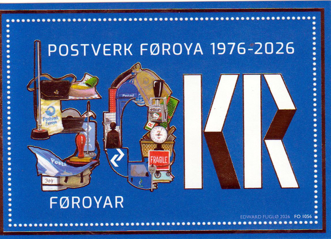 Block: 50 Jahre Post Färöer 2026