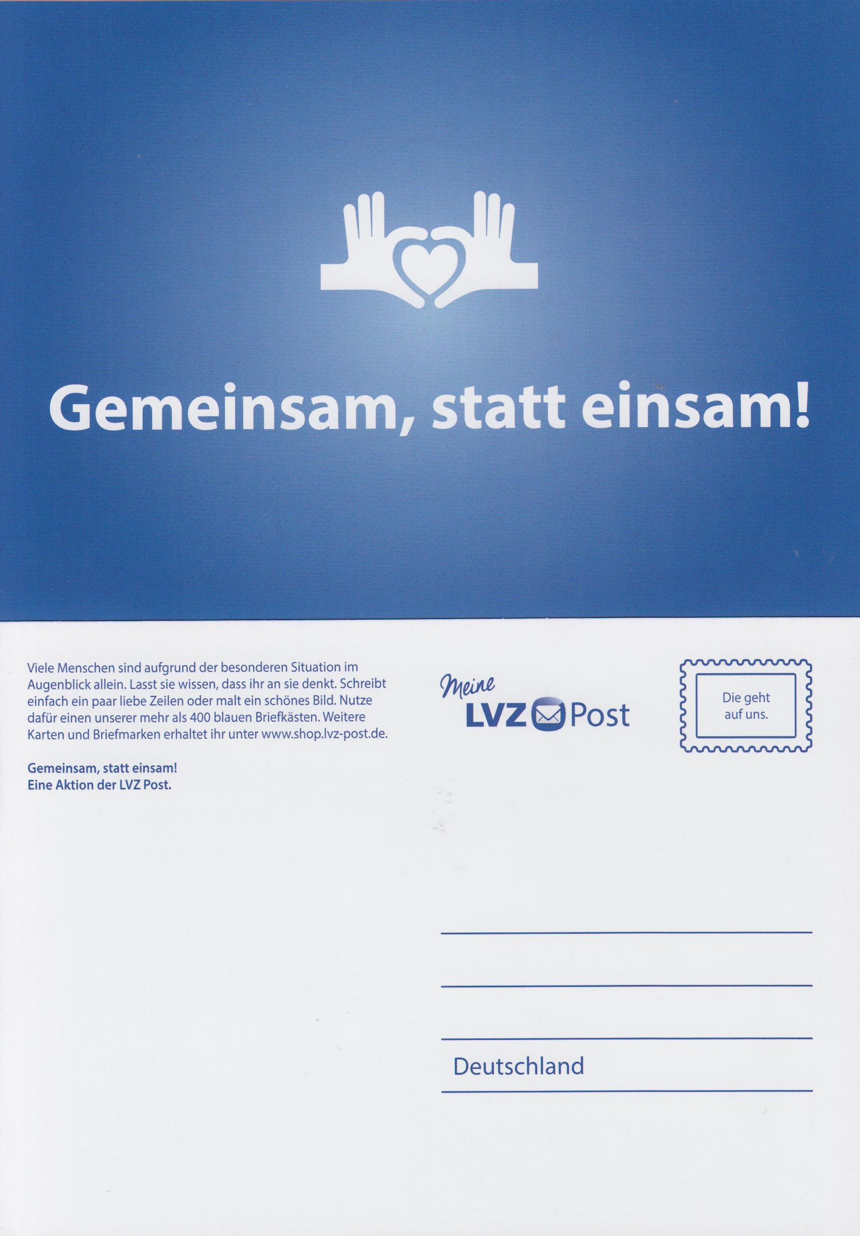 Gemeinsam statt einsam, Corona 2020