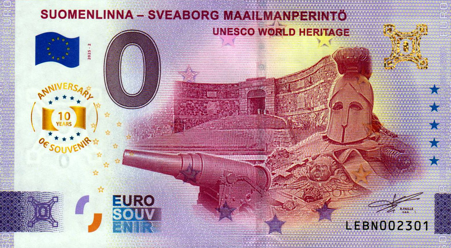Suomenlinna - Sveaborg Maailmanperintö, UNESCO World Heritage 2025-2 Anniversary
