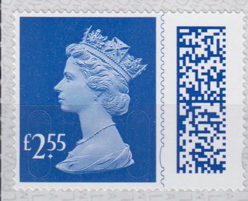 Dauer: Queen 2,55 Barcoded Machin 2022