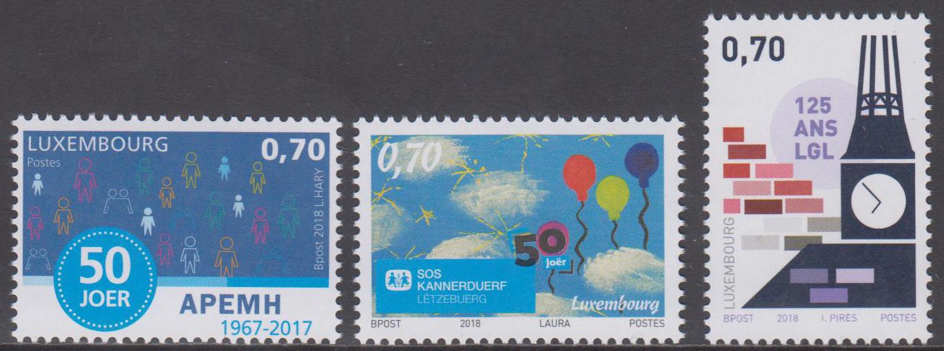 Gedenkmarken 2018, APEMH, LGL, SOS Kinderdorf