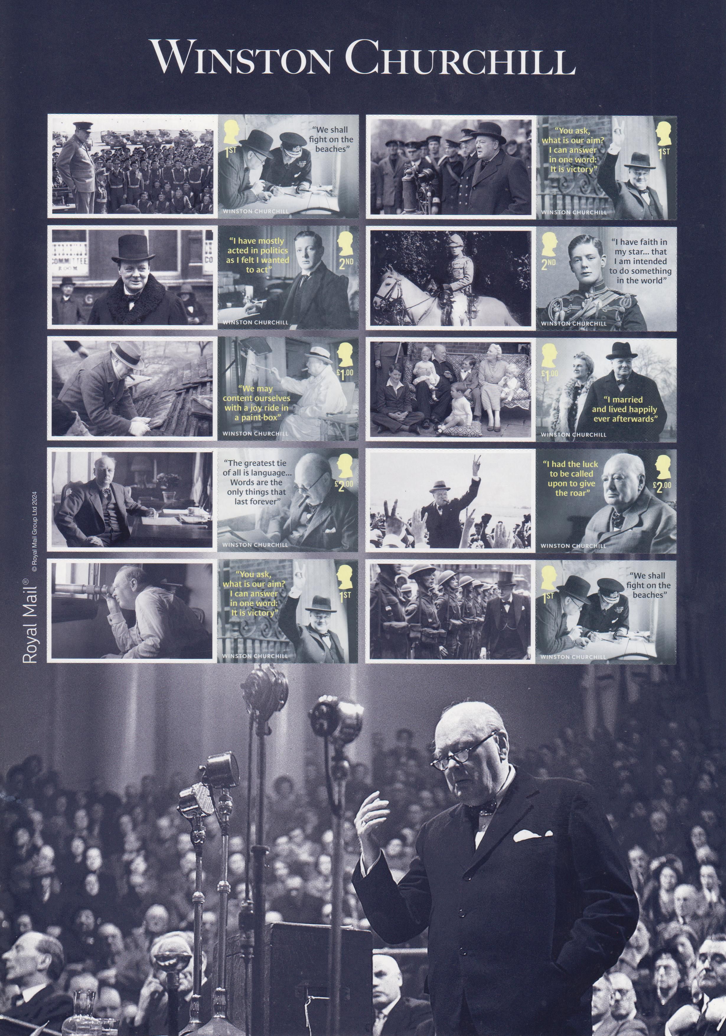 Winston Churchill 2024, sk, aus Collector Sheet