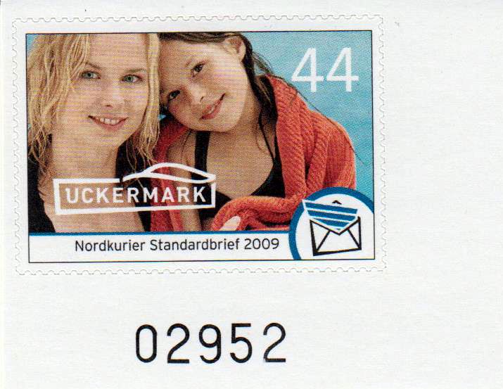 Uckermark sk, Eckrandstück mit Bogennummer