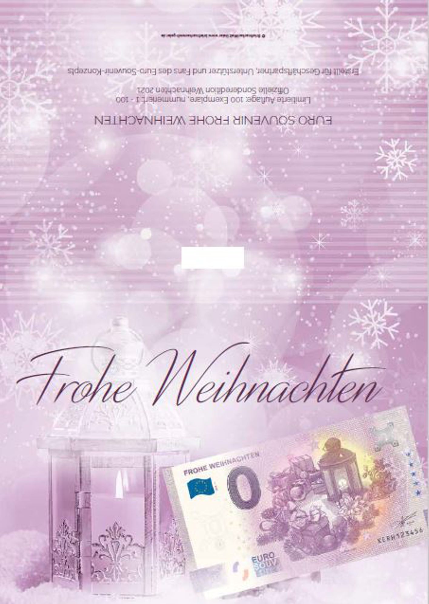 Folder "Frohe Weihnachten" mit deutschem Schein "Frohe Weihnachten" 2021-1 Classic