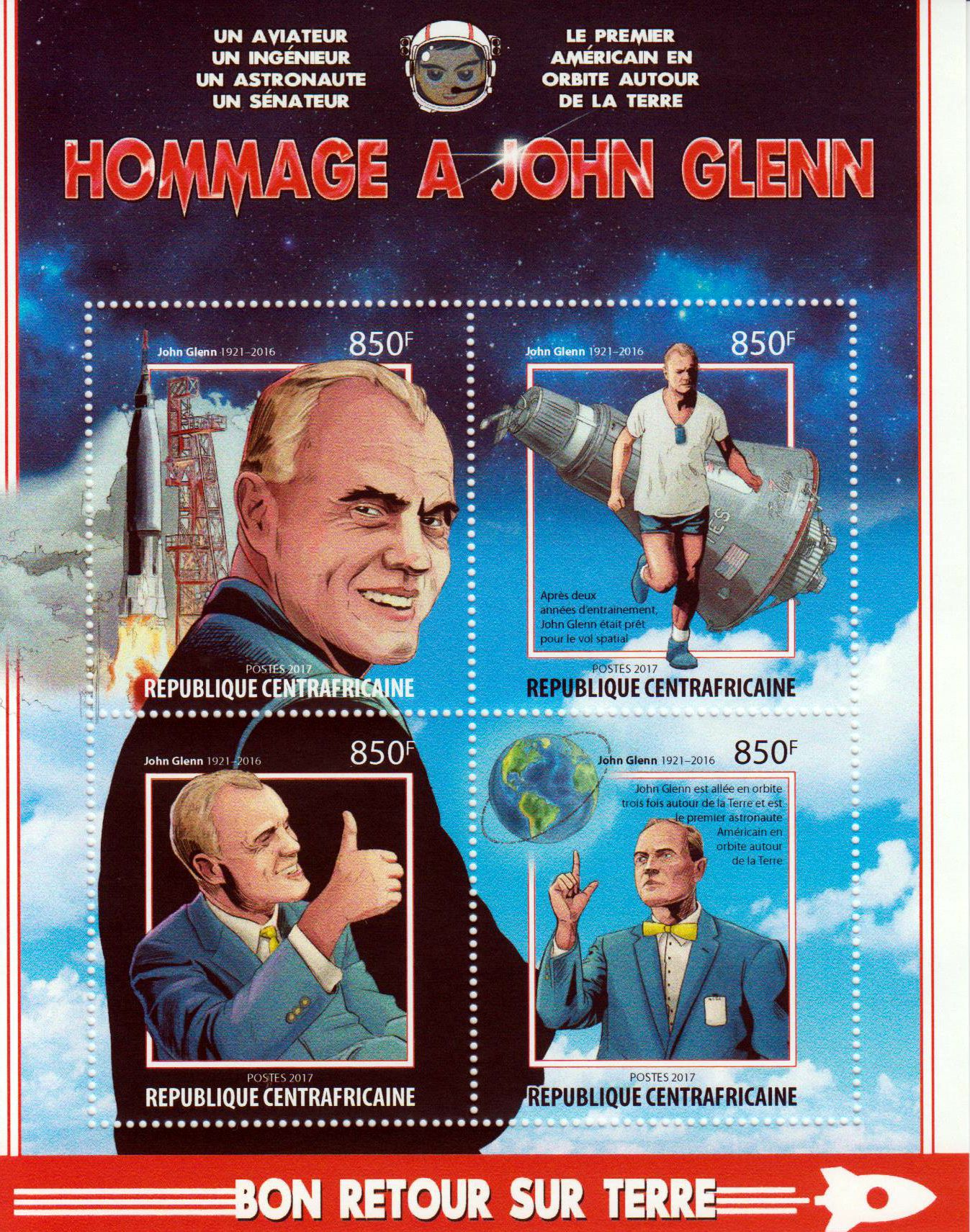 Hommage an John Glenn, Weltraum