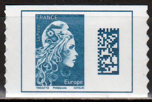 Dauer: Marianne 2018, blau, sk, QR Code