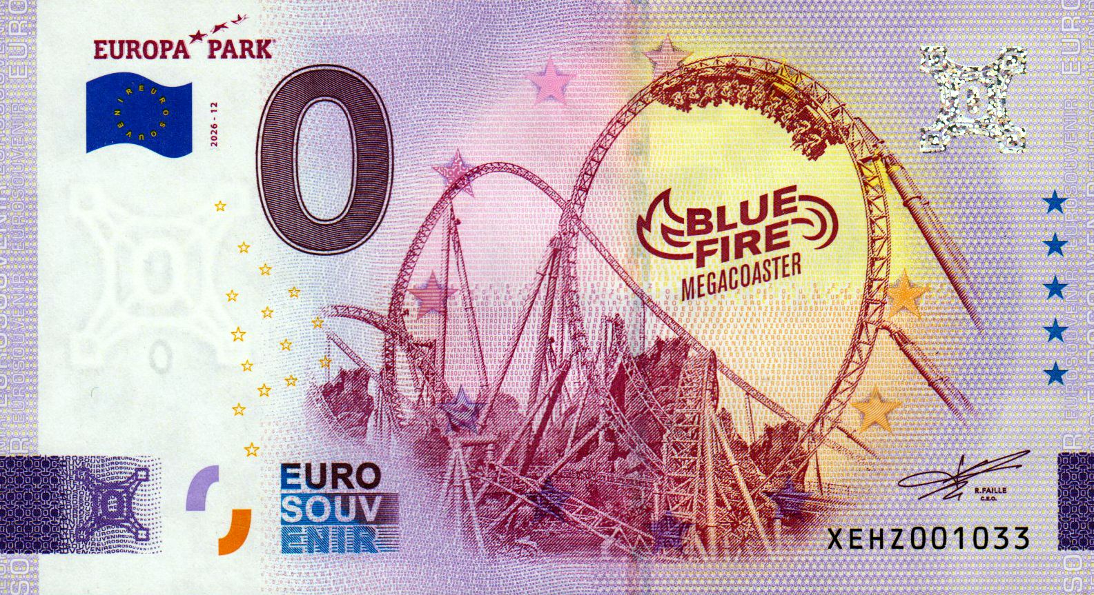 Europa Park - Blue Fire 2026-12 Silber