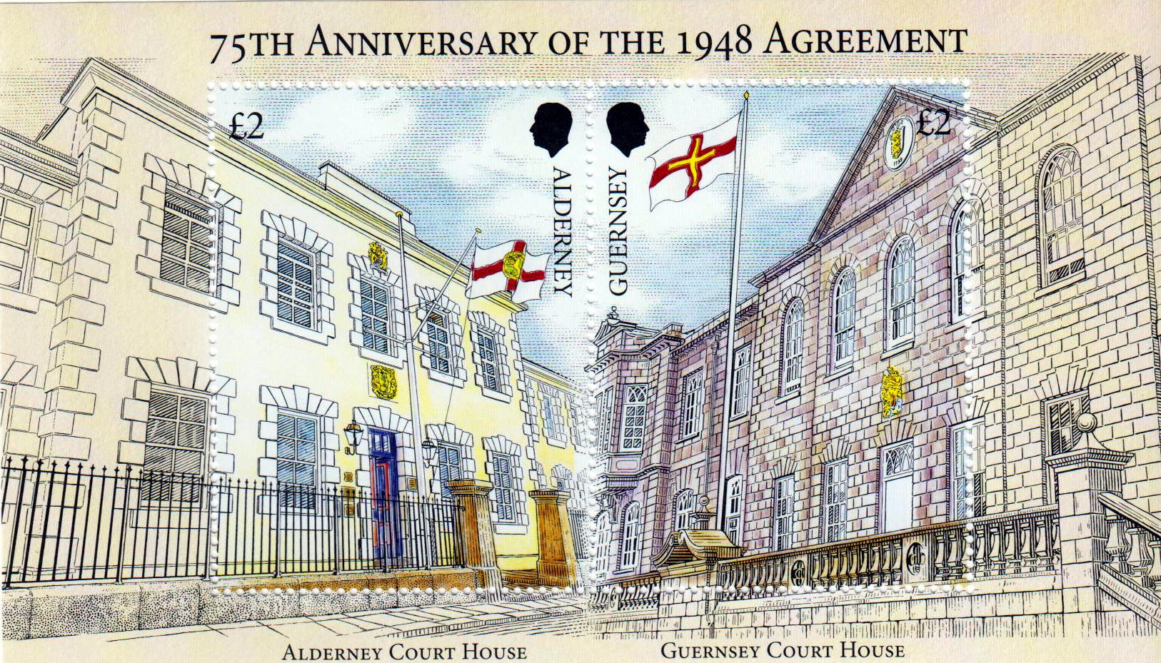 Block: 75. Jahrestag des Abkommens von 1948, Alderney GA