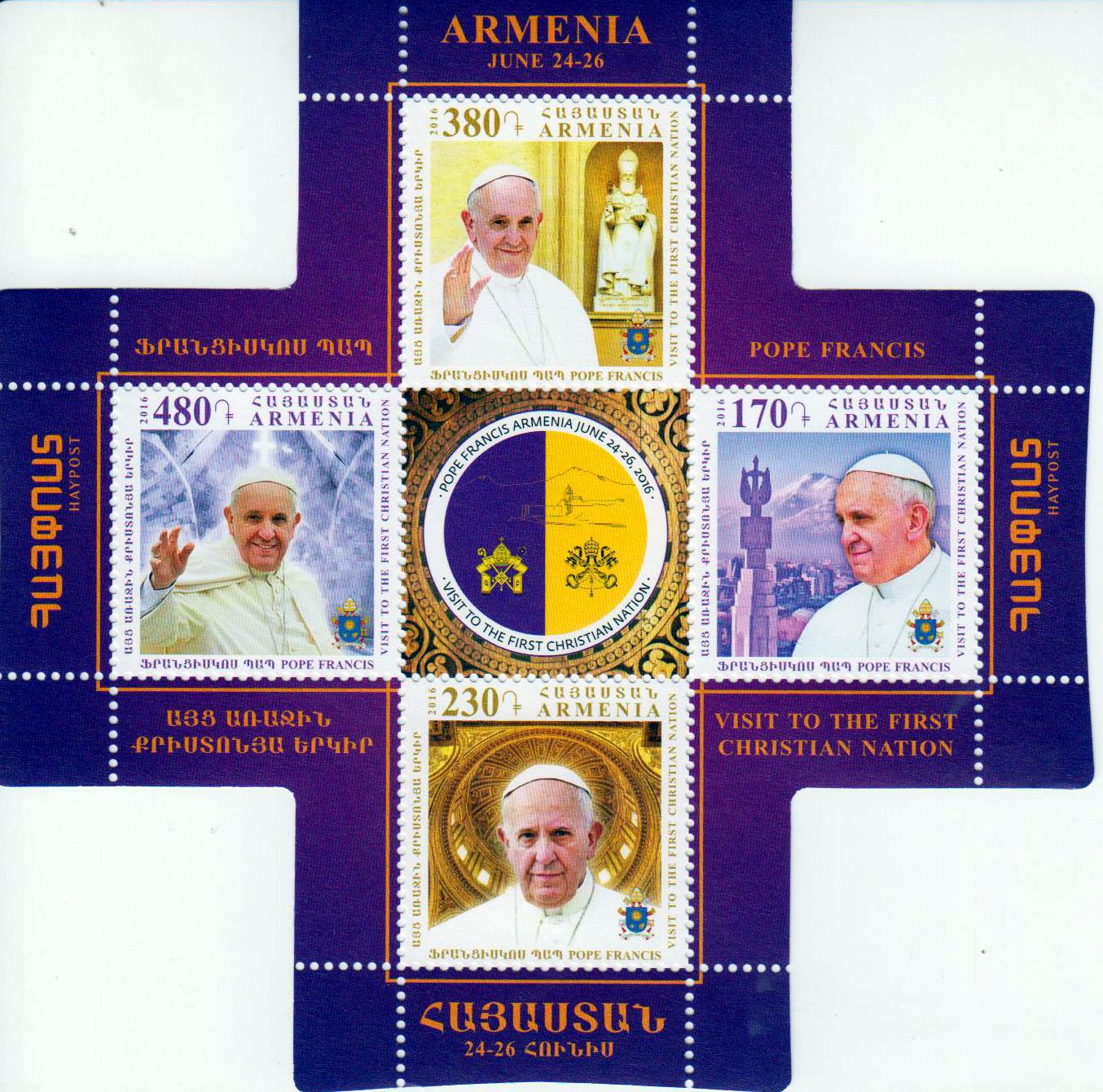 Block: Papst Franziskus, Kreuzform