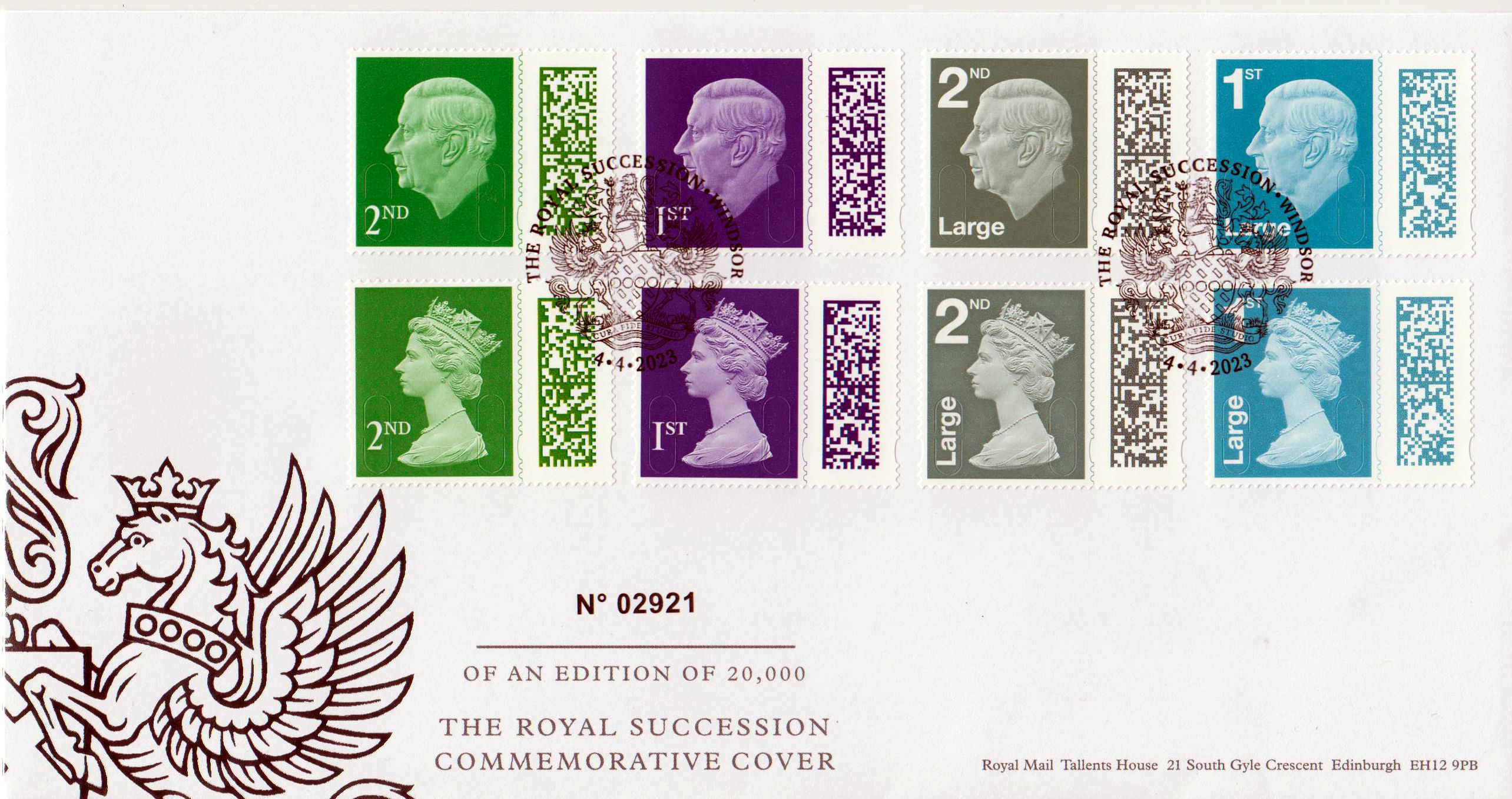 Dauer: Königliche Nachfolge 2023, Elizabeth II und Charles III, Sonderumschlag