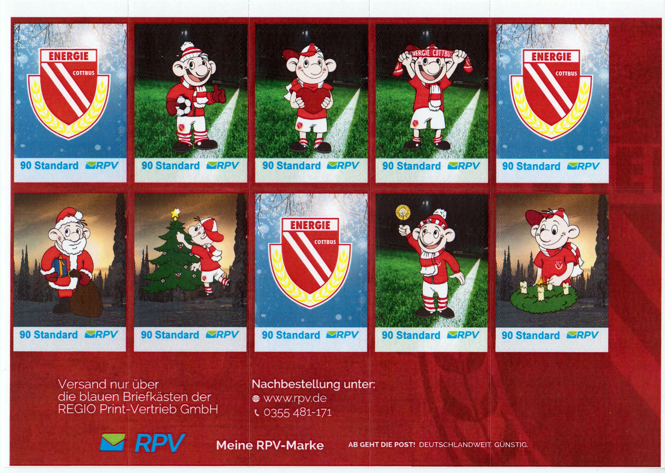FCE-Maskottchen "Lauzi" 2024, gestempelt