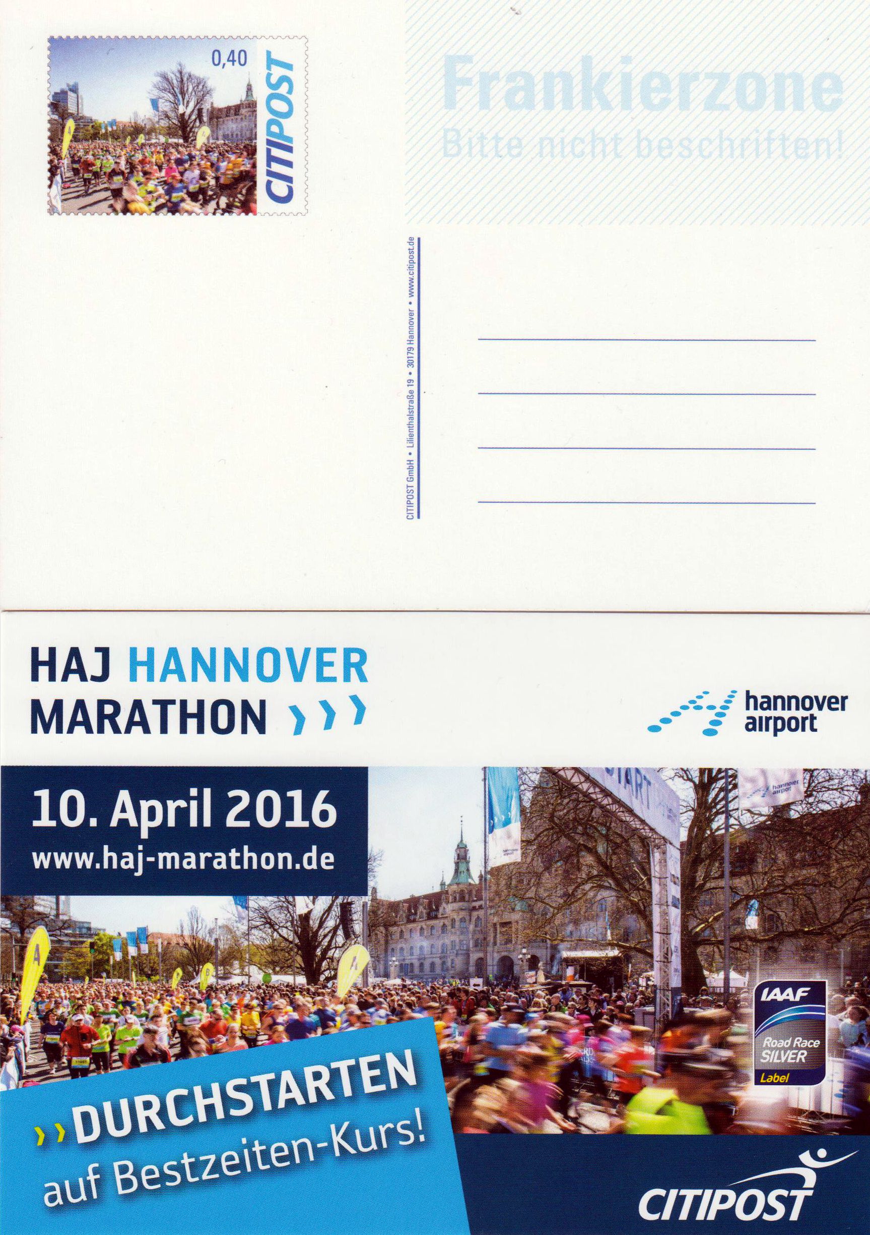 HAJ Hannover Marathon 2016 gestempelt
