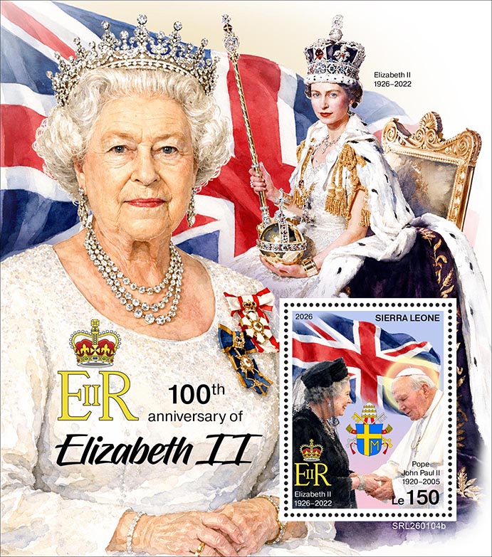 Block: 100. Geburstag Queen Elisabeth II 2026