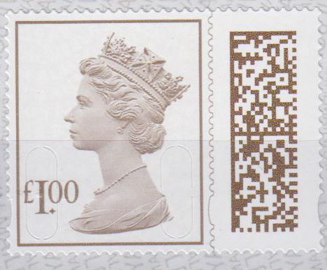 Dauer: Queen 1,00 Barcoded Machin 2022