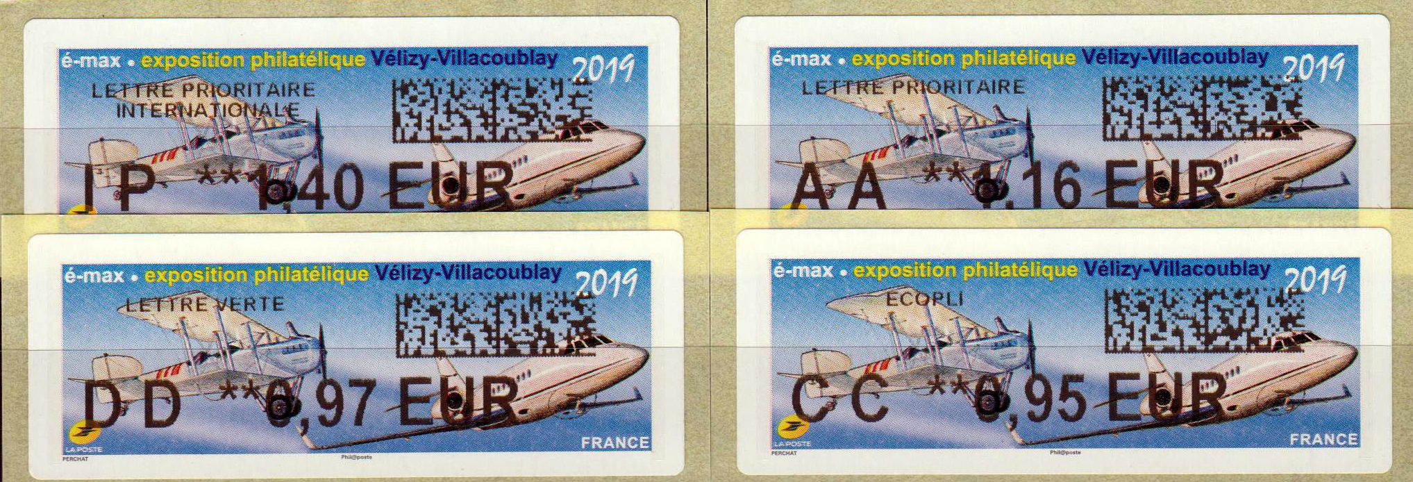 Velizy 2019, mit QR-Code, Flugzeuge (FR191055)