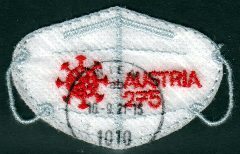Block: Covid 19 FFP2 Maske, gestempelt