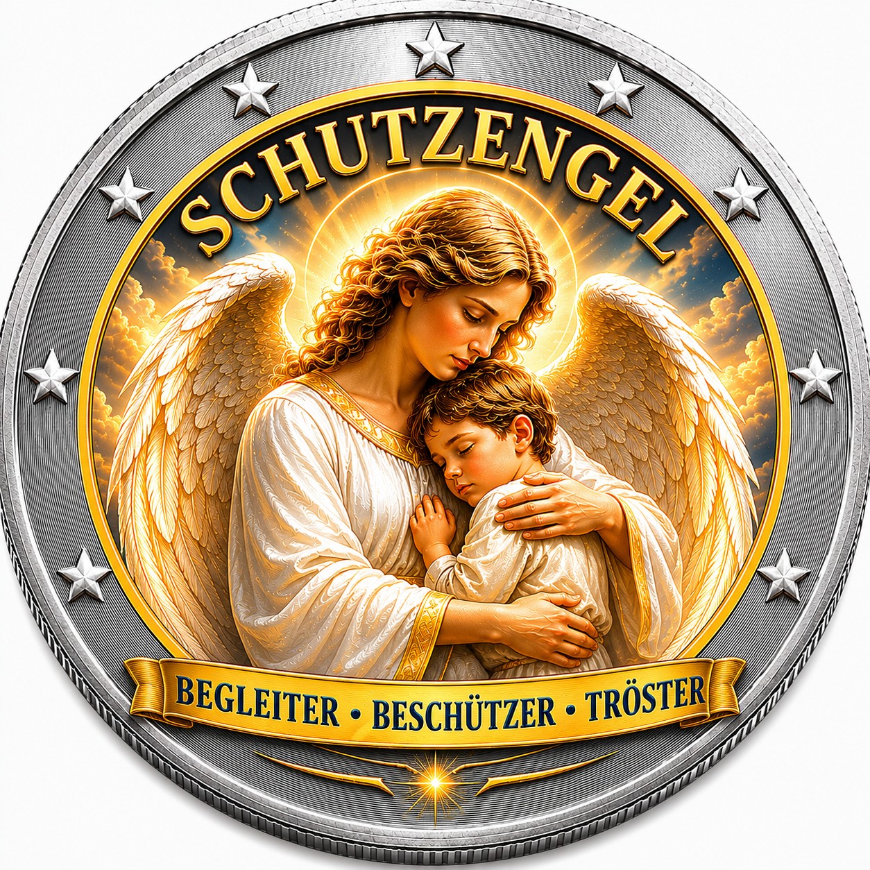 2 Euro Münze coloriert "Schutzengel -  Begleiter-Beschützer-Tröster" 2026