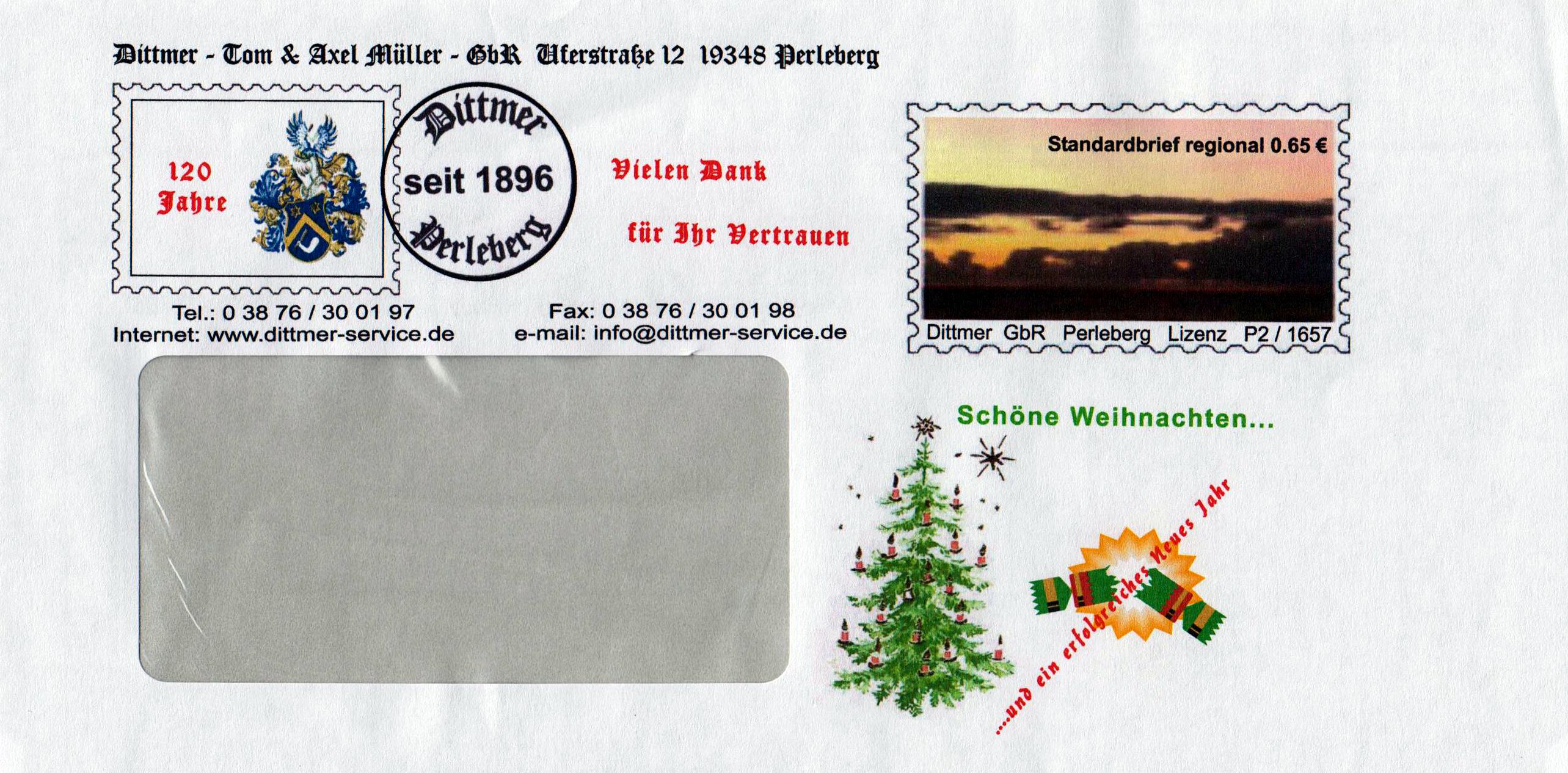 Weihnachten 2016, Zudruck, DIN lang
