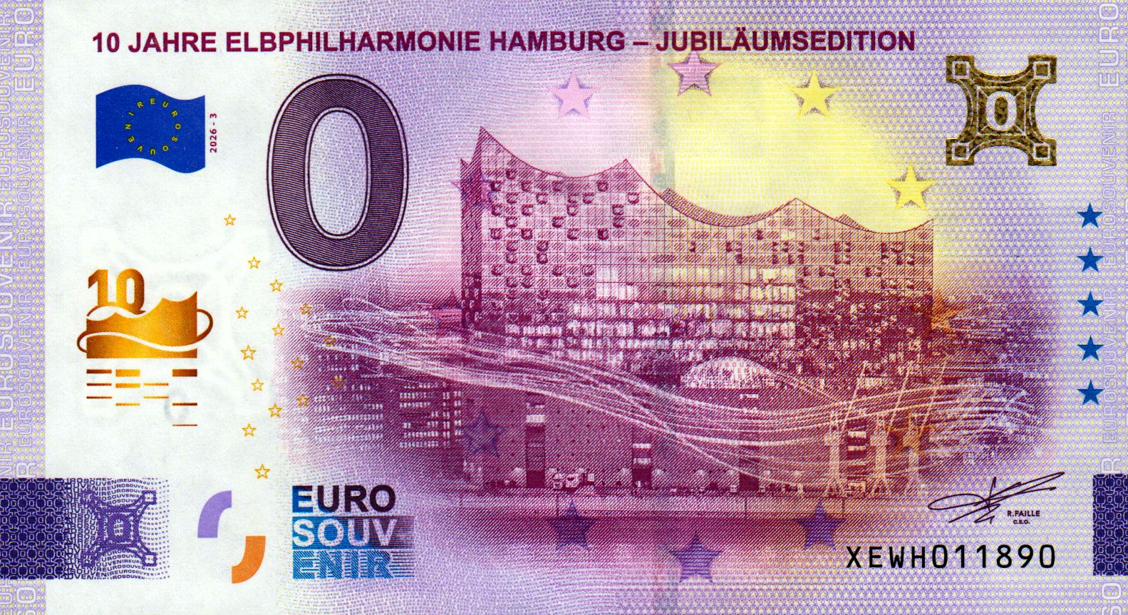 10 Jahre Elbphilharmonie Hamburg -  Jubiläumsedition 2026-3 Gold