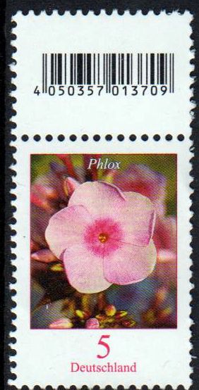 Dauer Blumen, Phlox, 5 Cent, ohne rückseitiger Nr, aber mit Codemarke