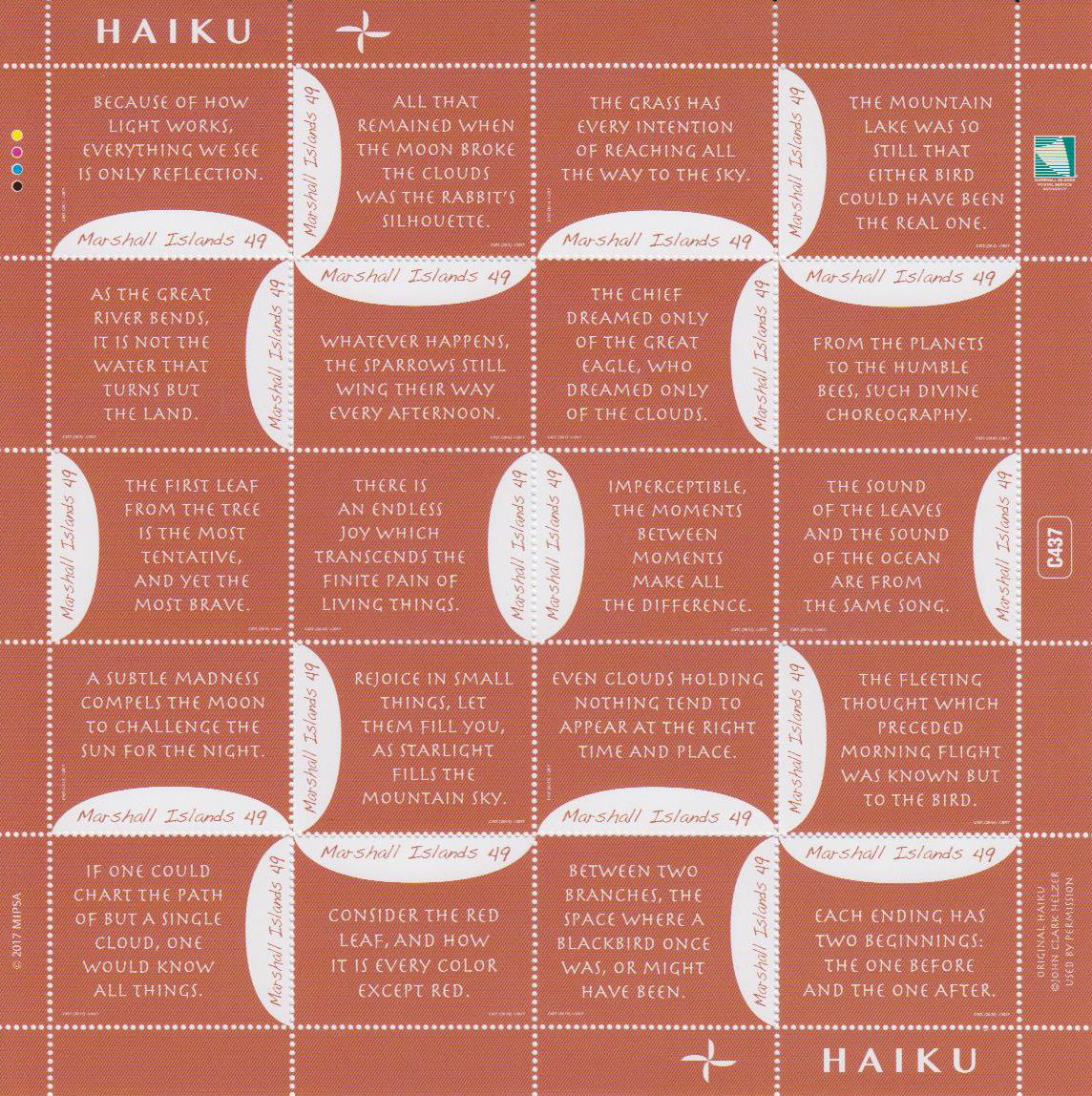 Zdr. Haiku 2017, Gedichte