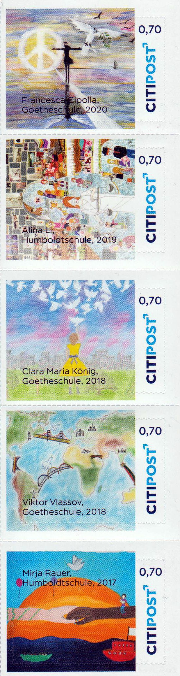 Friedensbotschaft 2021, Kinderzeichnungen