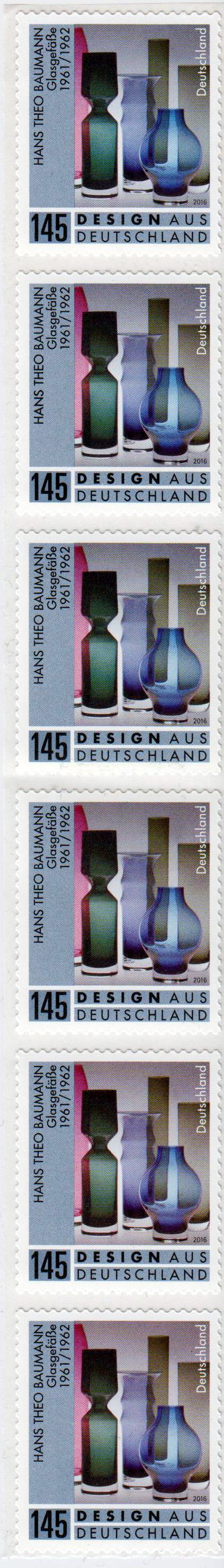 Design, Glas 2016, sk, RM 6er Streifen Rollenanfang