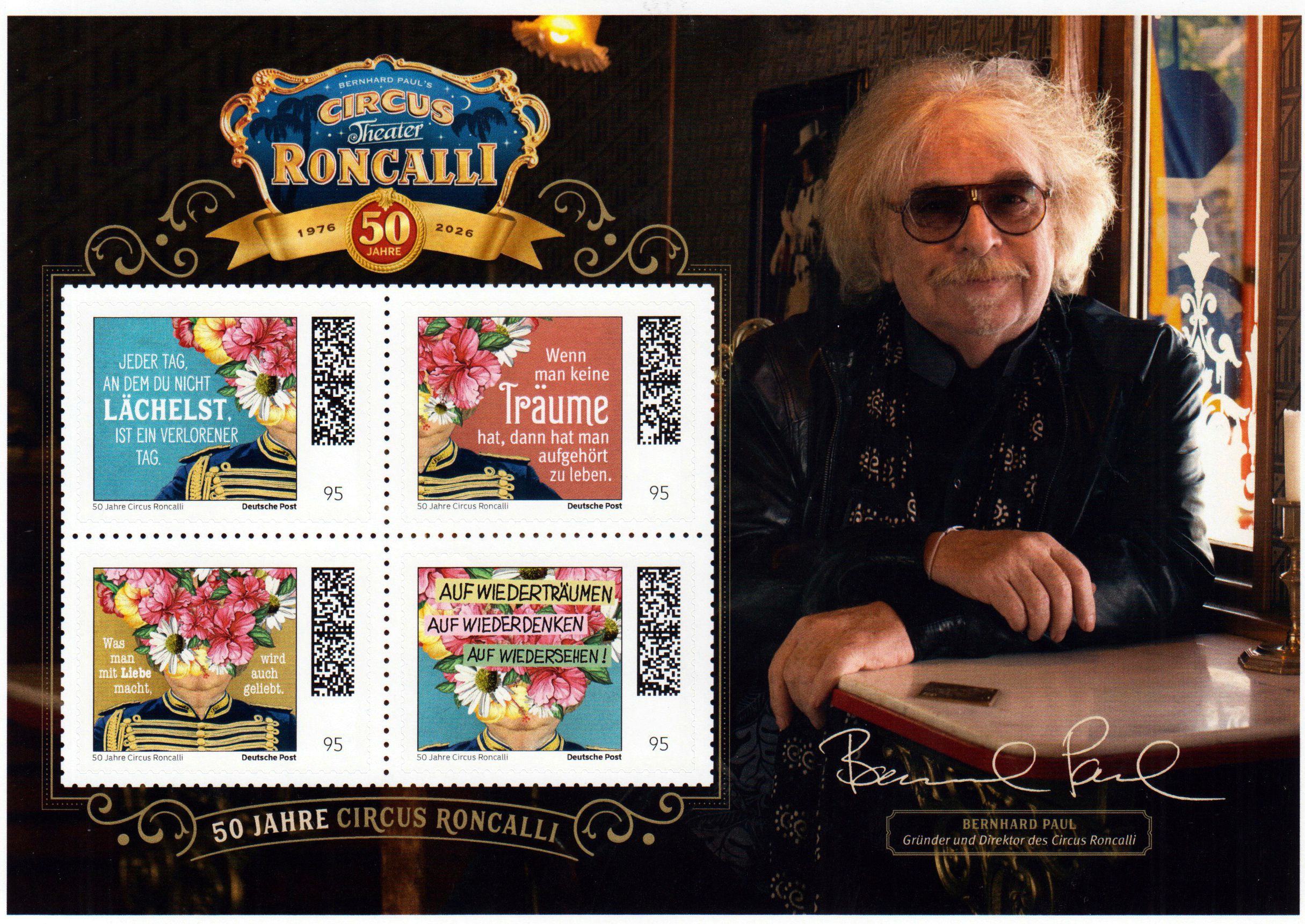 Block: Circus Roncalli, Blumen und Zitate, Sonderedition 2026