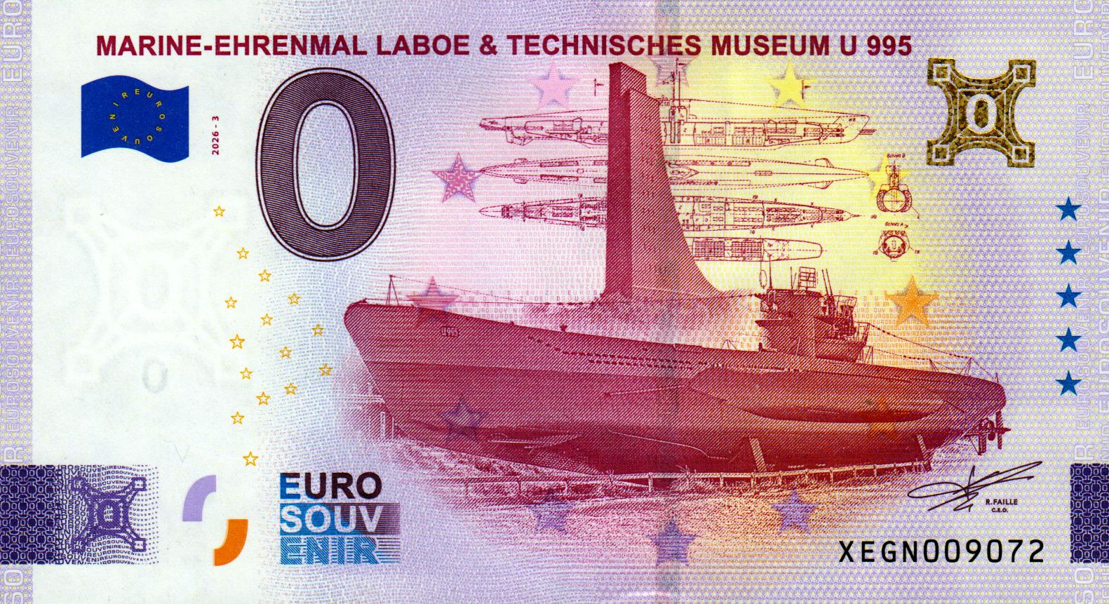 Marine-Ehrenmal Laboe & Technisches Museum U 995 2026-3 Gold