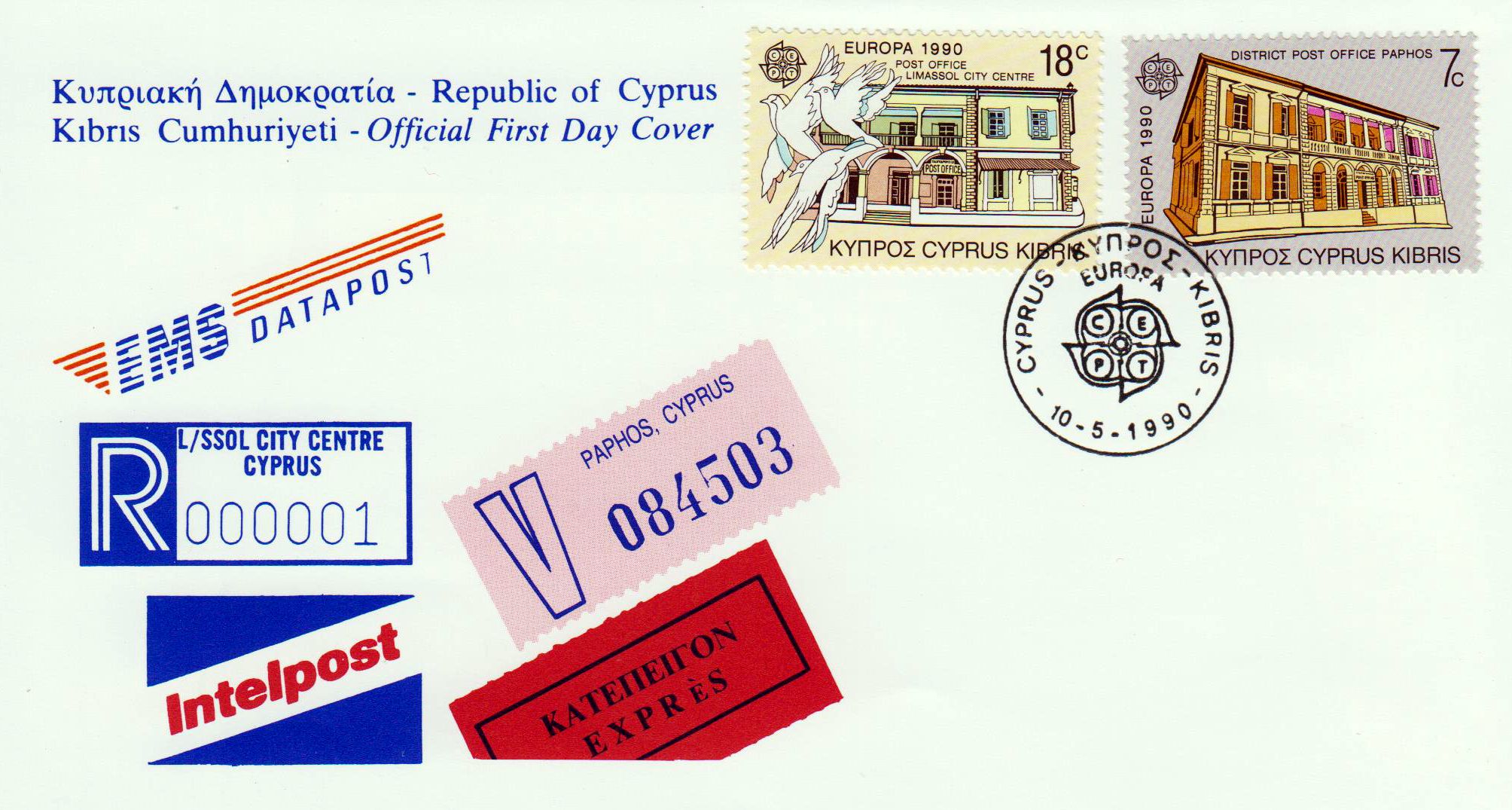 Europa: Postalische Einrichtungen 1990