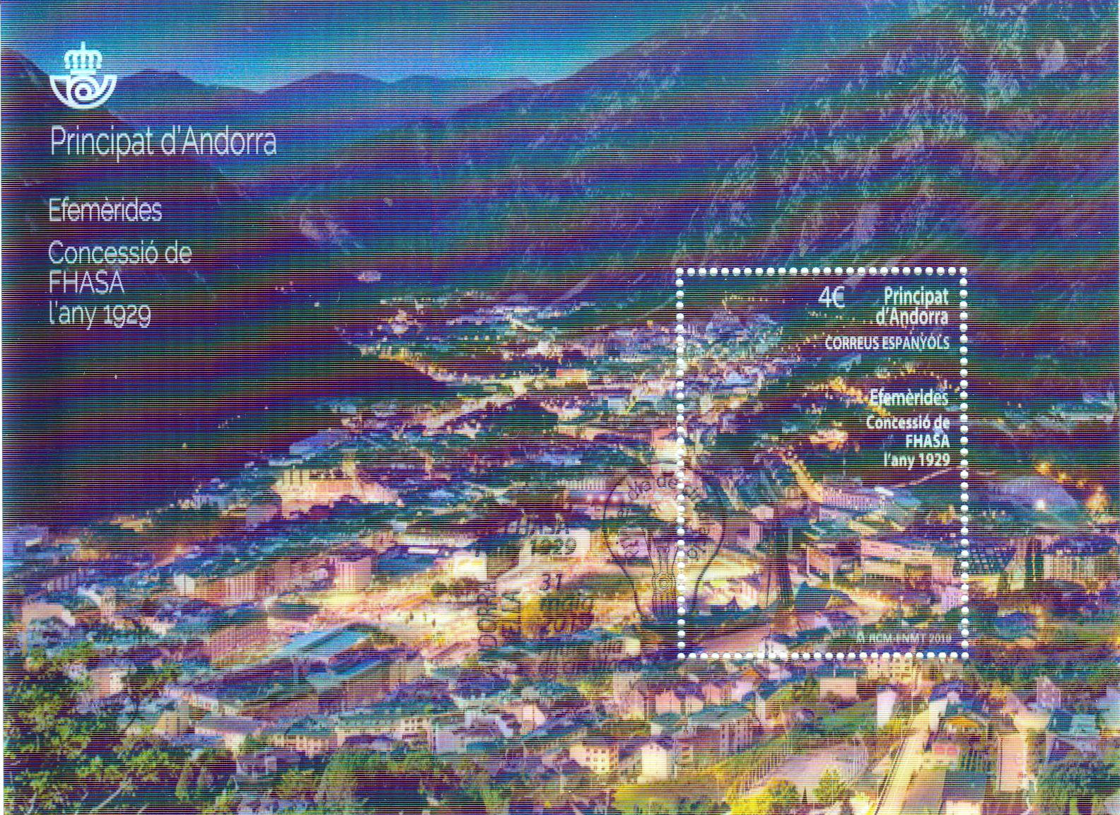 Block: FHASA-Konzession, gestempelt