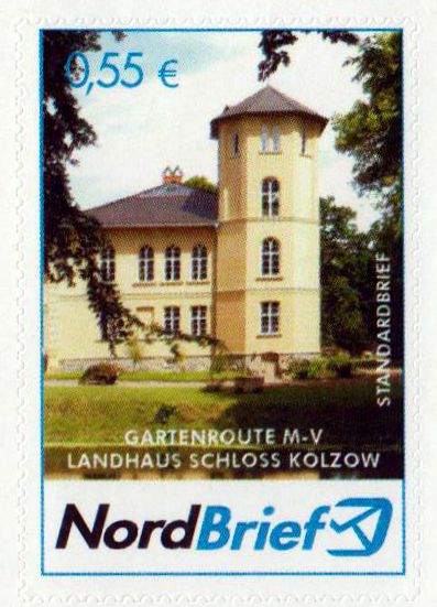 Gartenroute M-V - Landhaus Schloss Kölzow 2015, glänzende Oberfläche