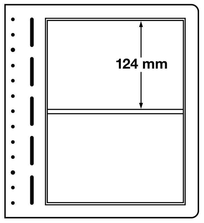 Leuchtturm LB2 Blanco-Blätter (2 Streifen), Pack zu 10 Blättern