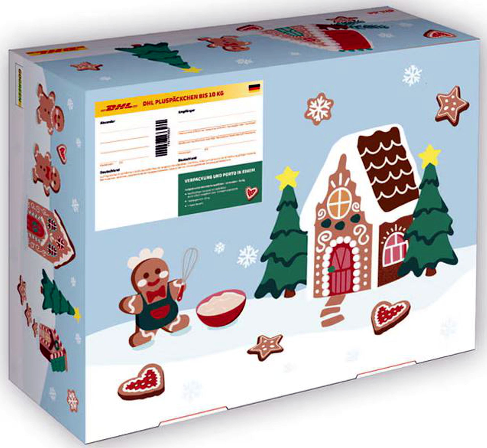 Pluspäckchen "M" Weihnachten 2024, eingearbeitet in Kartonage bis 10 Kg