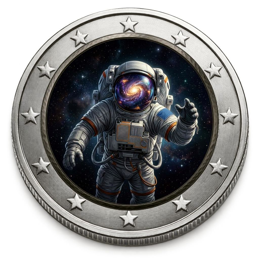 2 Euro Münze coloriert "Space - Cosmic Voyager" 2026