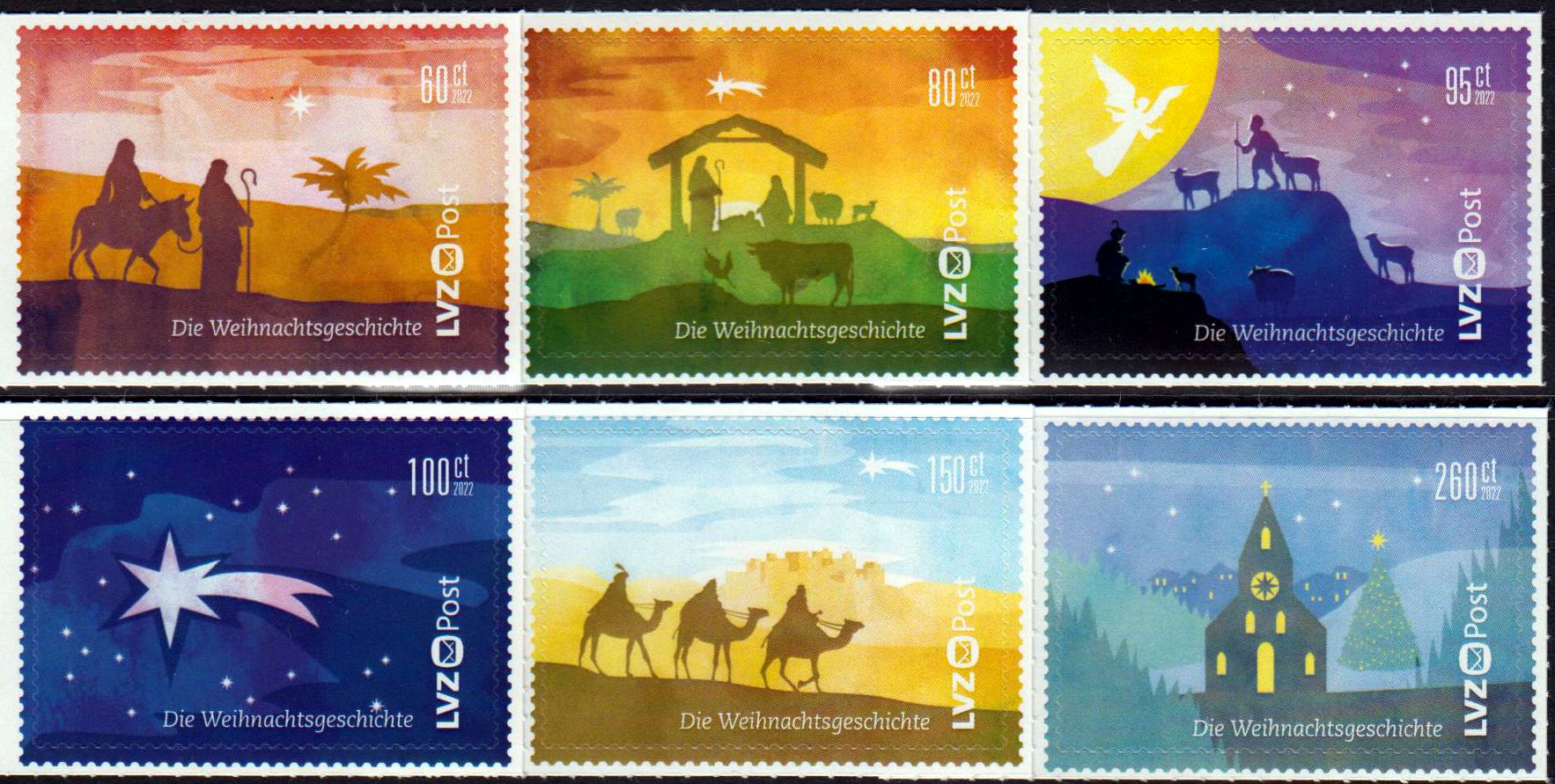 Weihnachtgeschichte 2022, diese Marken wurden nur vor Ort am Weihnachtsmarkt verkauft!