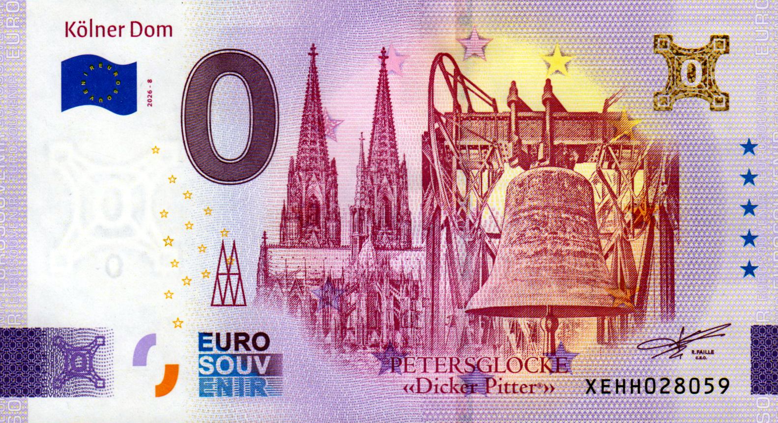 Kölner Dom - Petersglocke "Dicker Pitter" 2026-8, Gold
