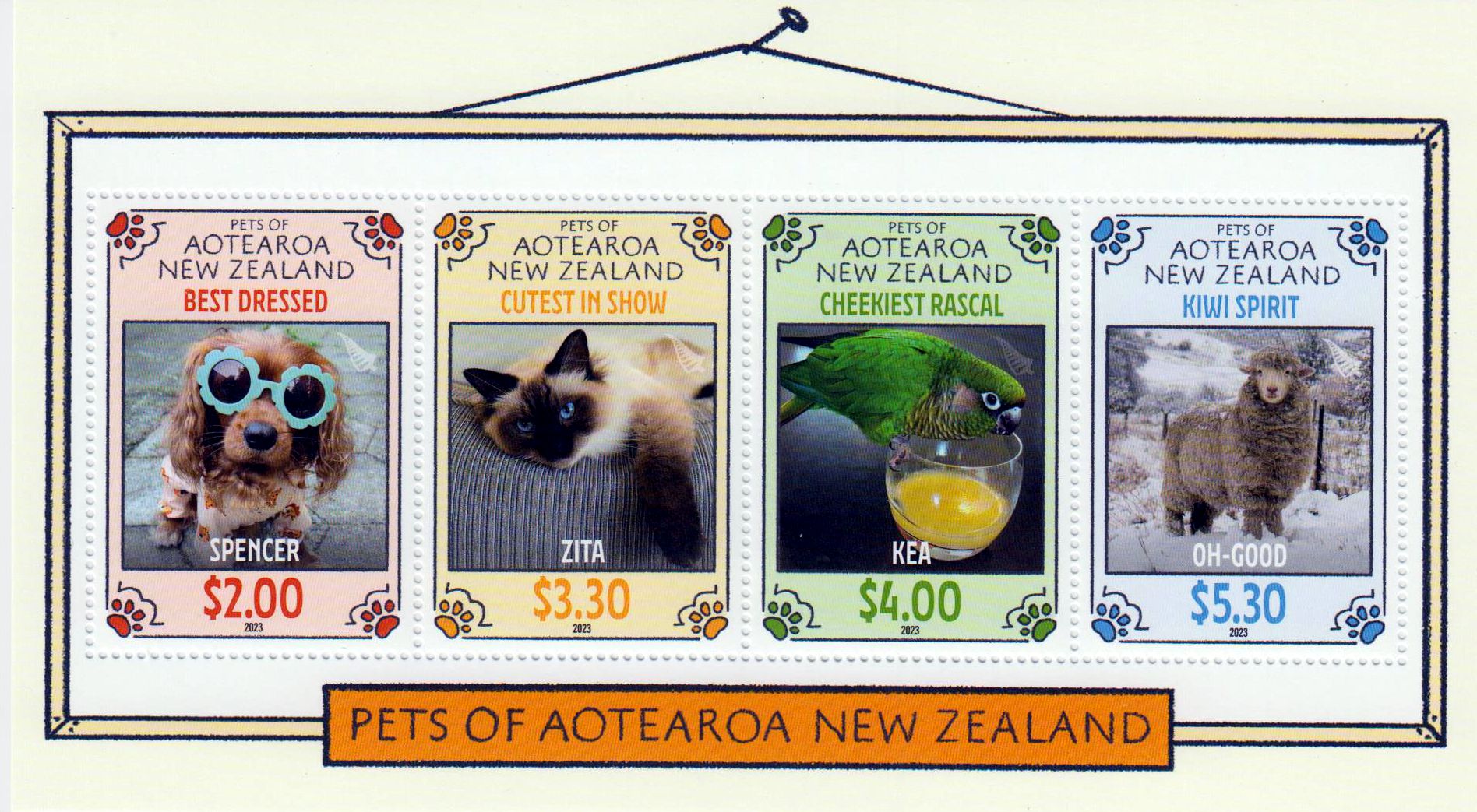 Block: Haustiere von Aotearoa 2023