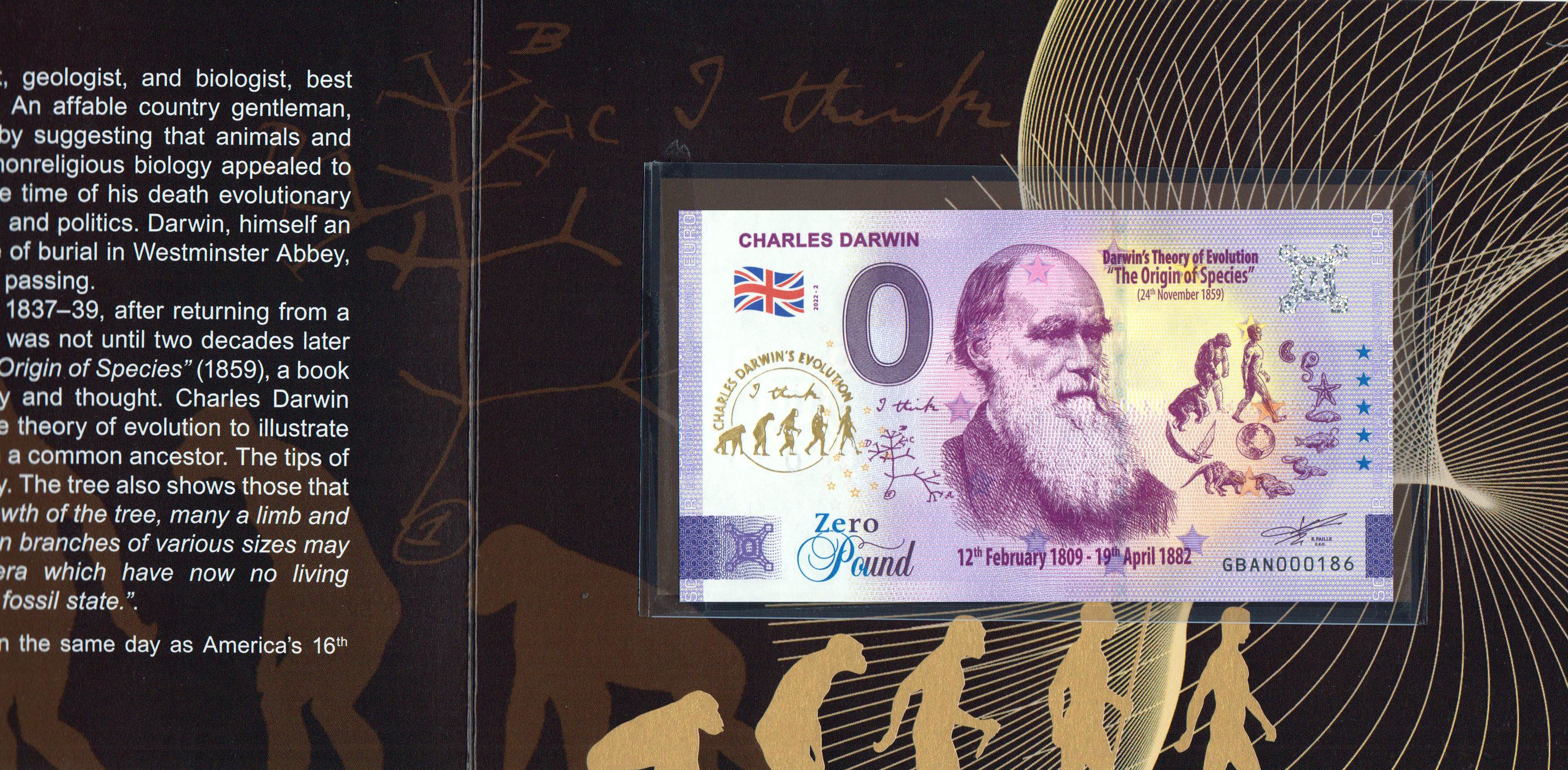 Folder: Charles Darwin 2022-2 mit Gold-Aufdruck