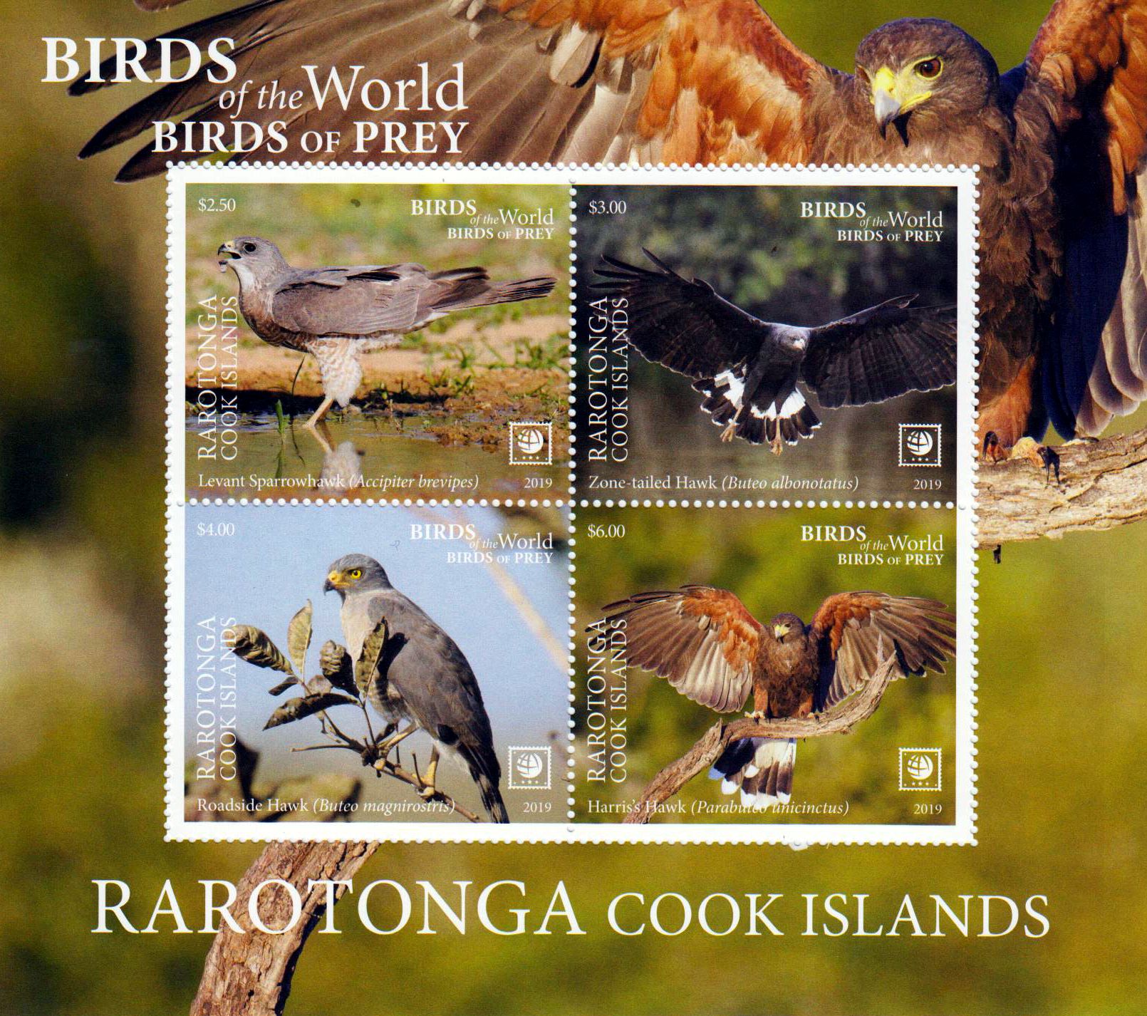 Block: Rarotonga Greifvögel II 2019, Sperber