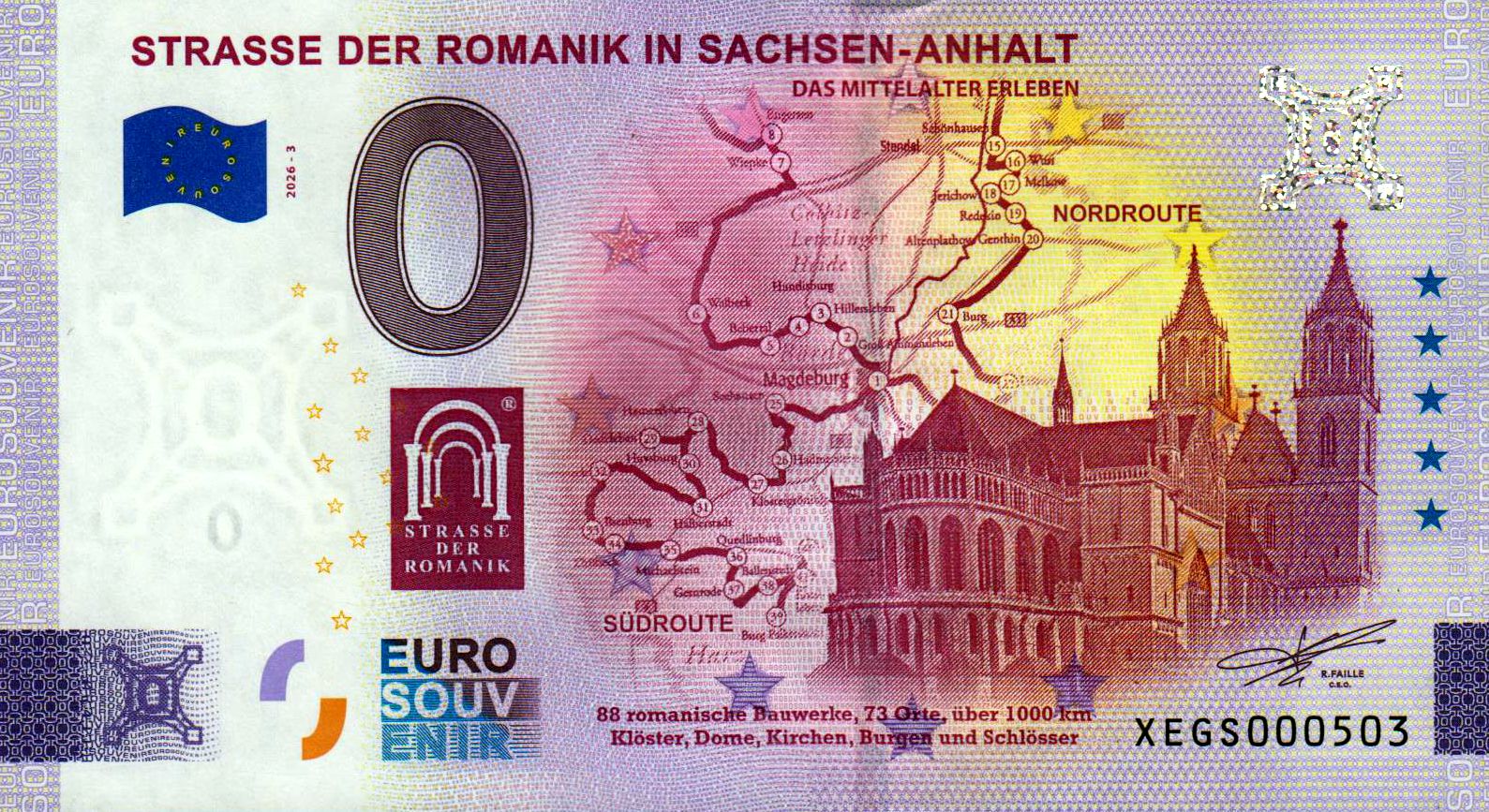 Strasse der Romanik in Sachsen-Anhalt 2026-3, Silber-Edition