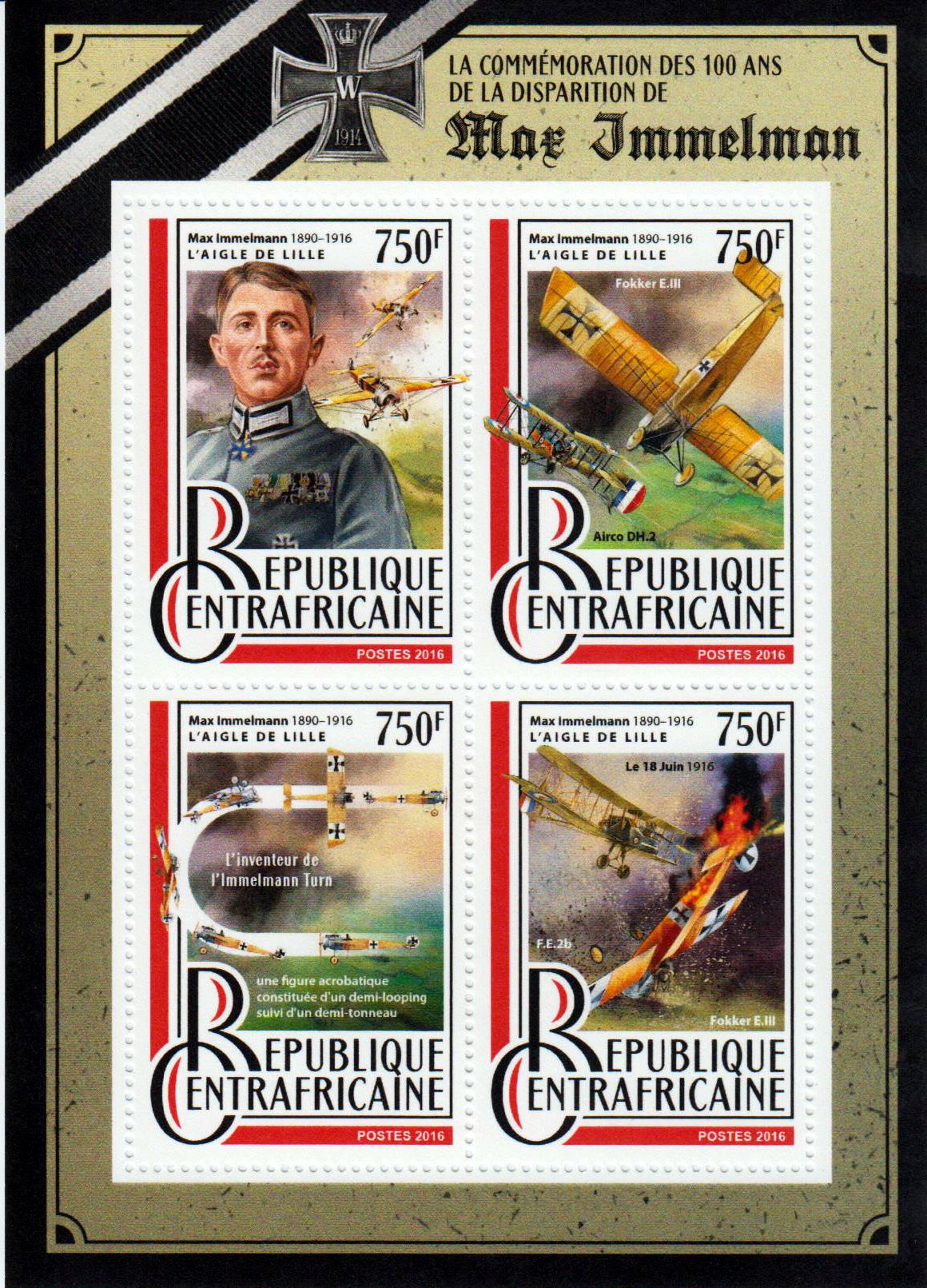 Immelmann, Pilot 1.WK,  Flugzeuge