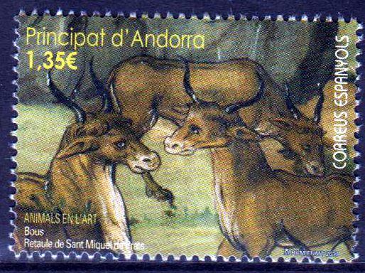 Tiere in der Kunst, Ochsen im Altar  von Sant Joa