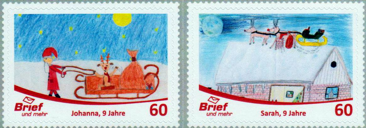 Weihnachten 2017, Malwettbewerb gestempelt